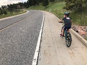 Near the top of the climb to NCAR in Boulder, Courage Classic 2020