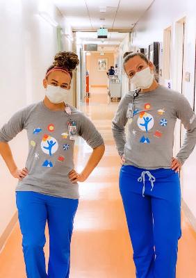 Leanne & Jenny, twinning at work