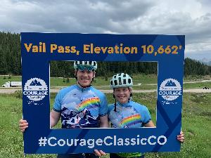 My wife, Isabelle and I during the 2021 Courage Classic