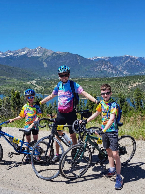 Climbing up Swan Mountain last year with my dad and brother