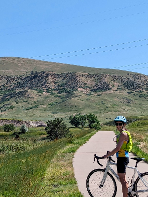 Katie on a bike ride