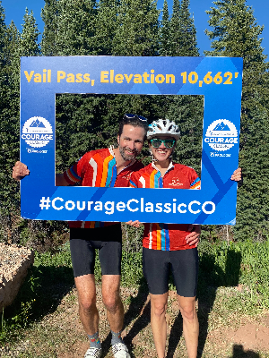 Pete and me at the top of Vail Pass last year!