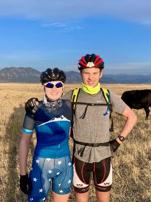 Martha and I out on a ride together in 2020.