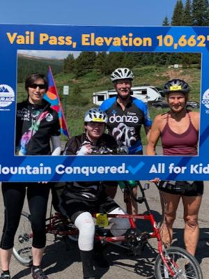 Henry earned his "victory decent" from Vail Pass!