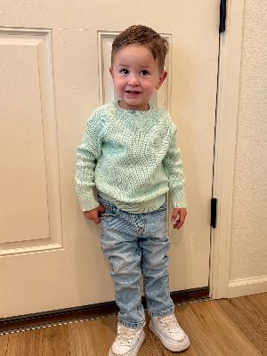 This is the little warrior, Frankie, that I'm riding for and your donations go to help.