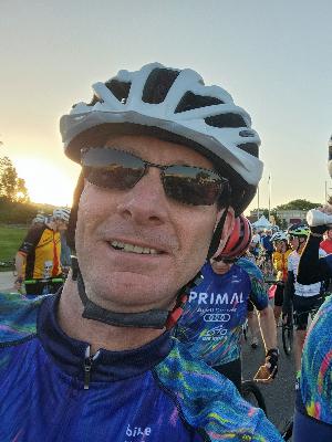 Crossing the finish line at the 2024 Courage Classic