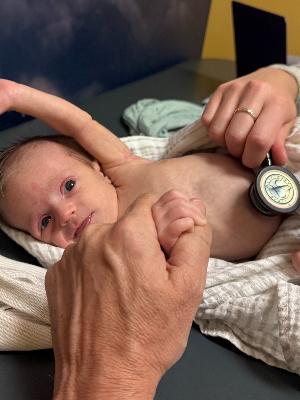 Alma triumphantly leaving the NICU