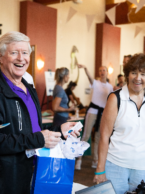 Receiving the lifetime fundraiser award