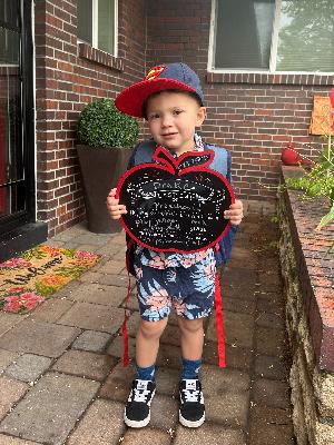 Super Drake on his last day of preschool!
