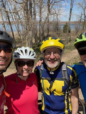 Joseph, Samantha, Randy and I out on a training ride!