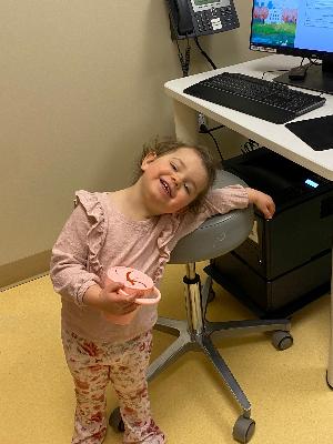 Eloise loves to see her doctors!