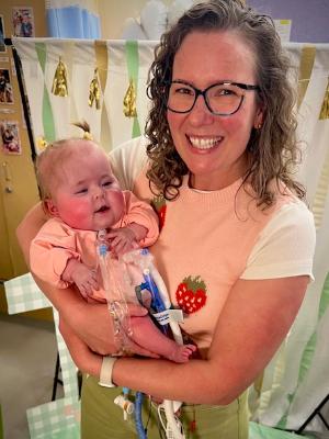 Celebrating Lucy's 1st birthday in the NICU