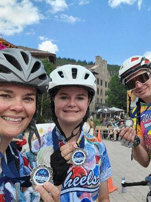 Me, mom and dad at last year's finish line