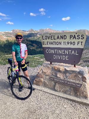 At the top of Loveland Pass Route in 2025