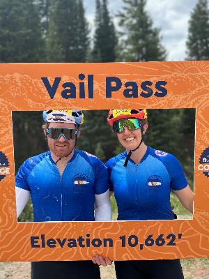 Sam and Carlie at the top of Vail Pass