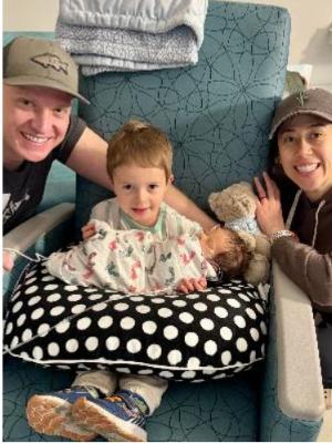 Elena Talvitie with Mom, Dad, and big brother John