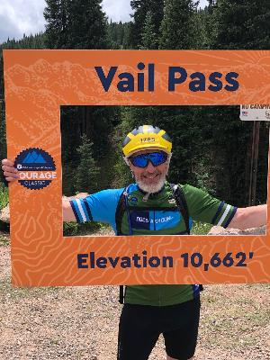 Here I am at the top last year - what a relief!